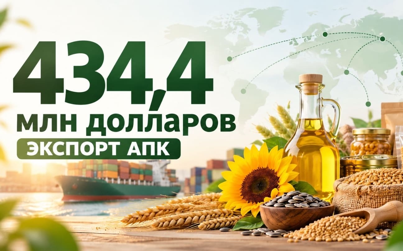 Экспорт продукции АПК Оренбуржья составил 434,4 млн долларов США